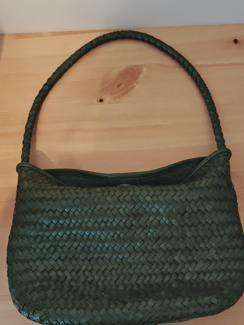 Madewell Braided Dark Green Shoulder Bag